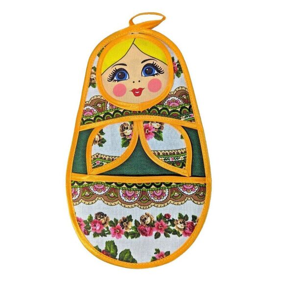 St. Petersburg Home Collection Russian Nesting Doll Potholder 12 x 7 inch NEW - Picture 1 of 2